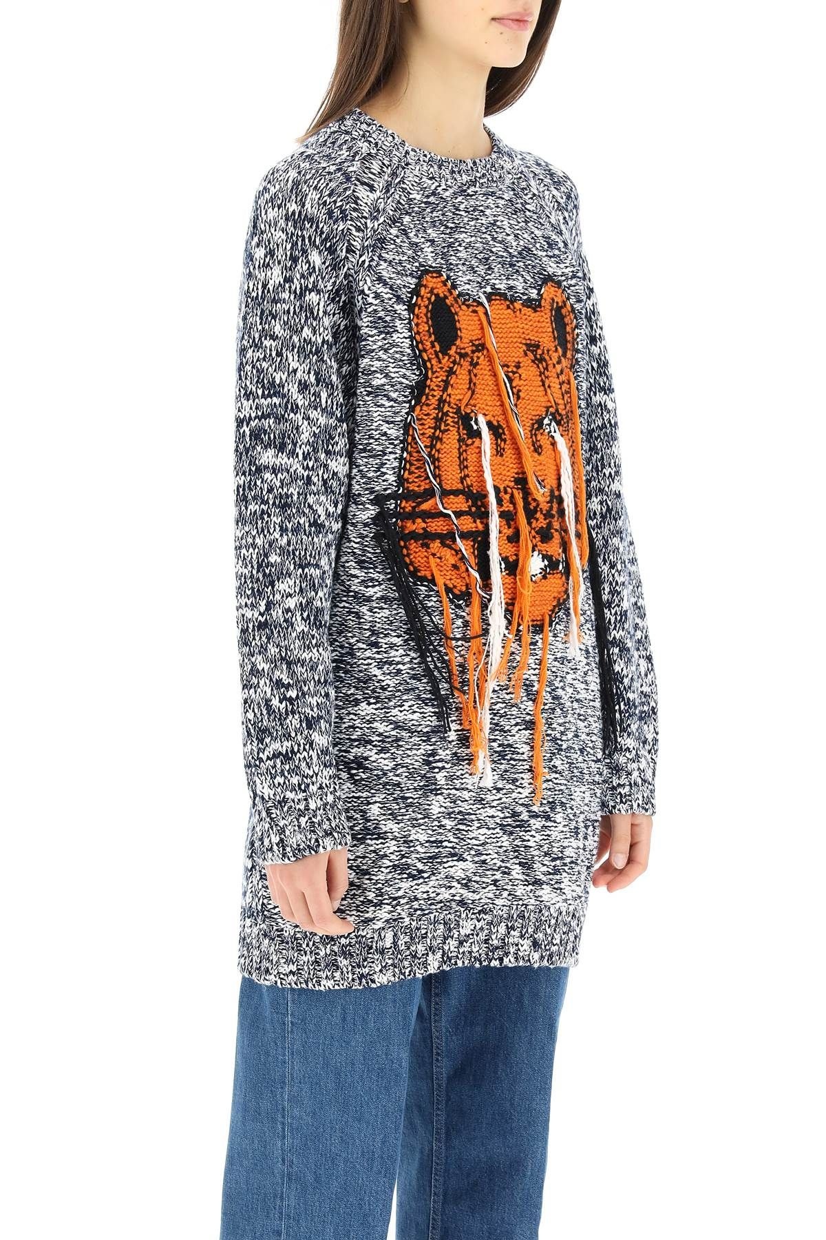 INSIDE OUT SWEATER WITH JACQUARD TIGER - 3