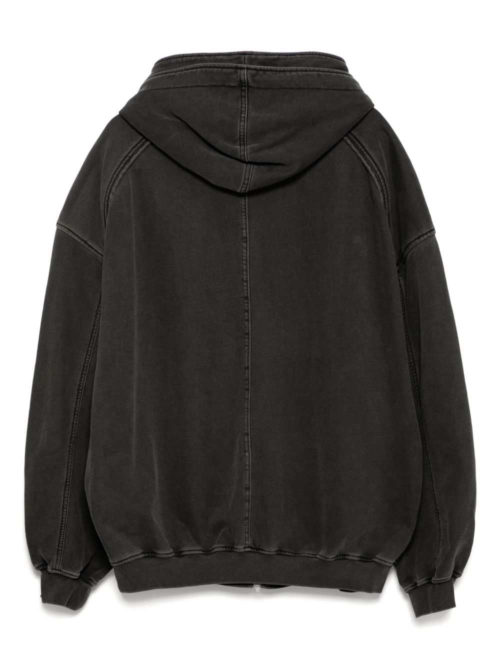 logo-embroidered zip-up hoodie - 2