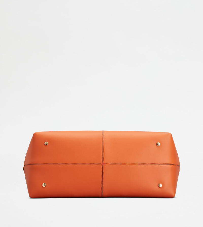 TOD'S DI BAG FOLIO IN LEATHER MEDIUM - ORANGE 4