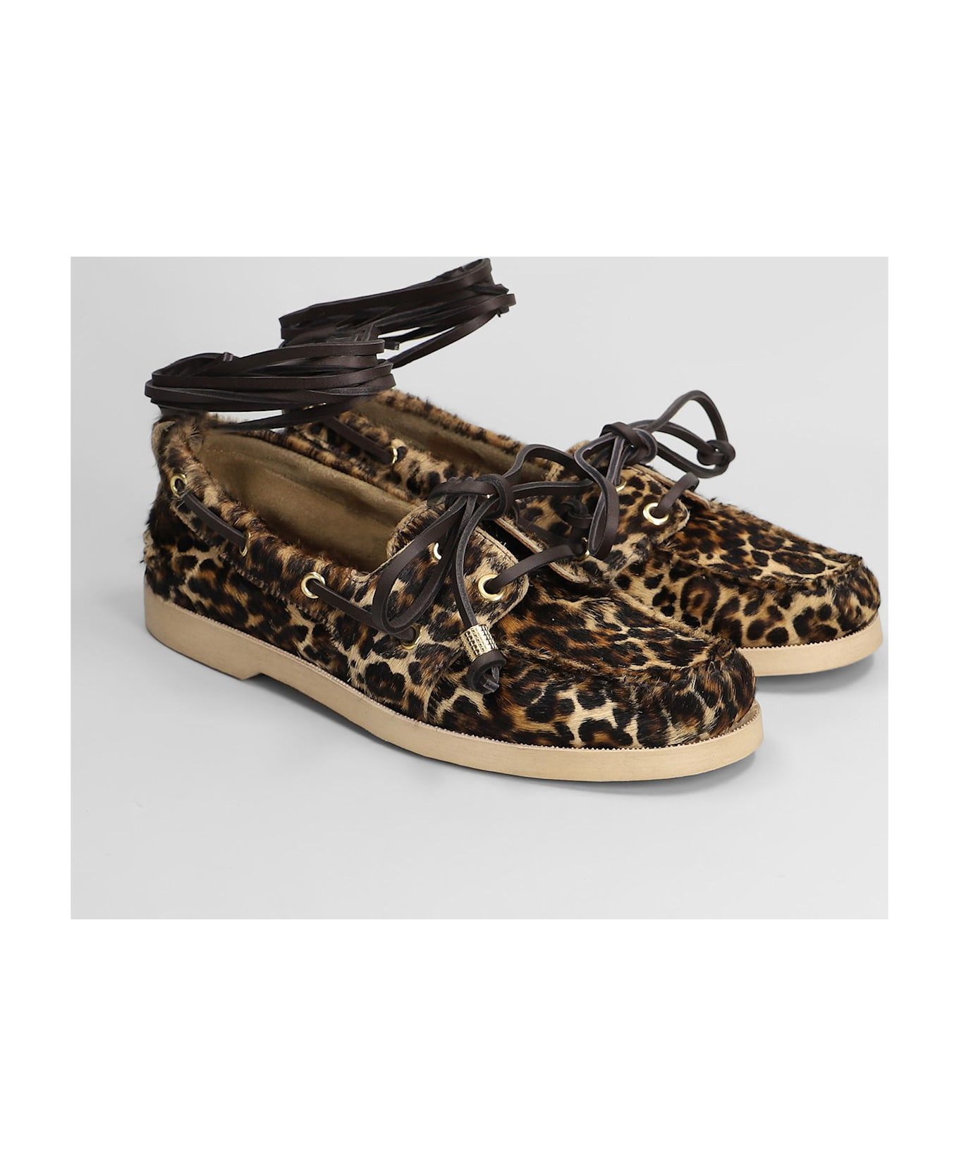 Boat Loafers In Animalier Pony Skin - 2