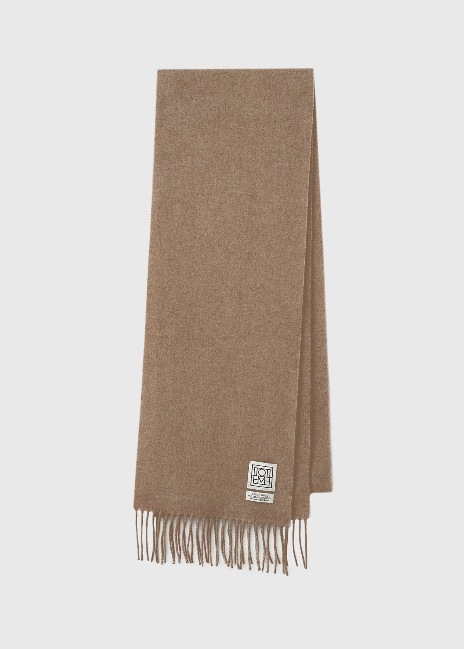 Classic wool scarf beige mélange - 4