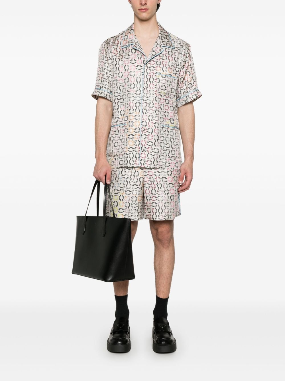 LOGO-PRINT SHORTS - 4