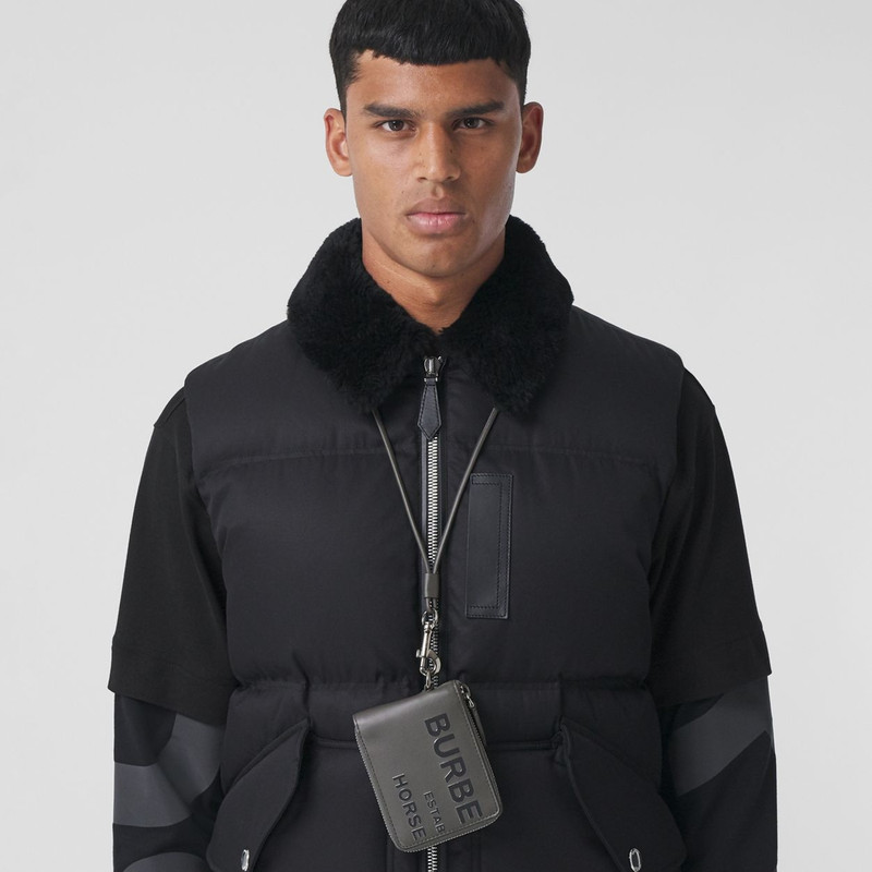 Horseferry Print Leather Ziparound Wallet Lanyard 3