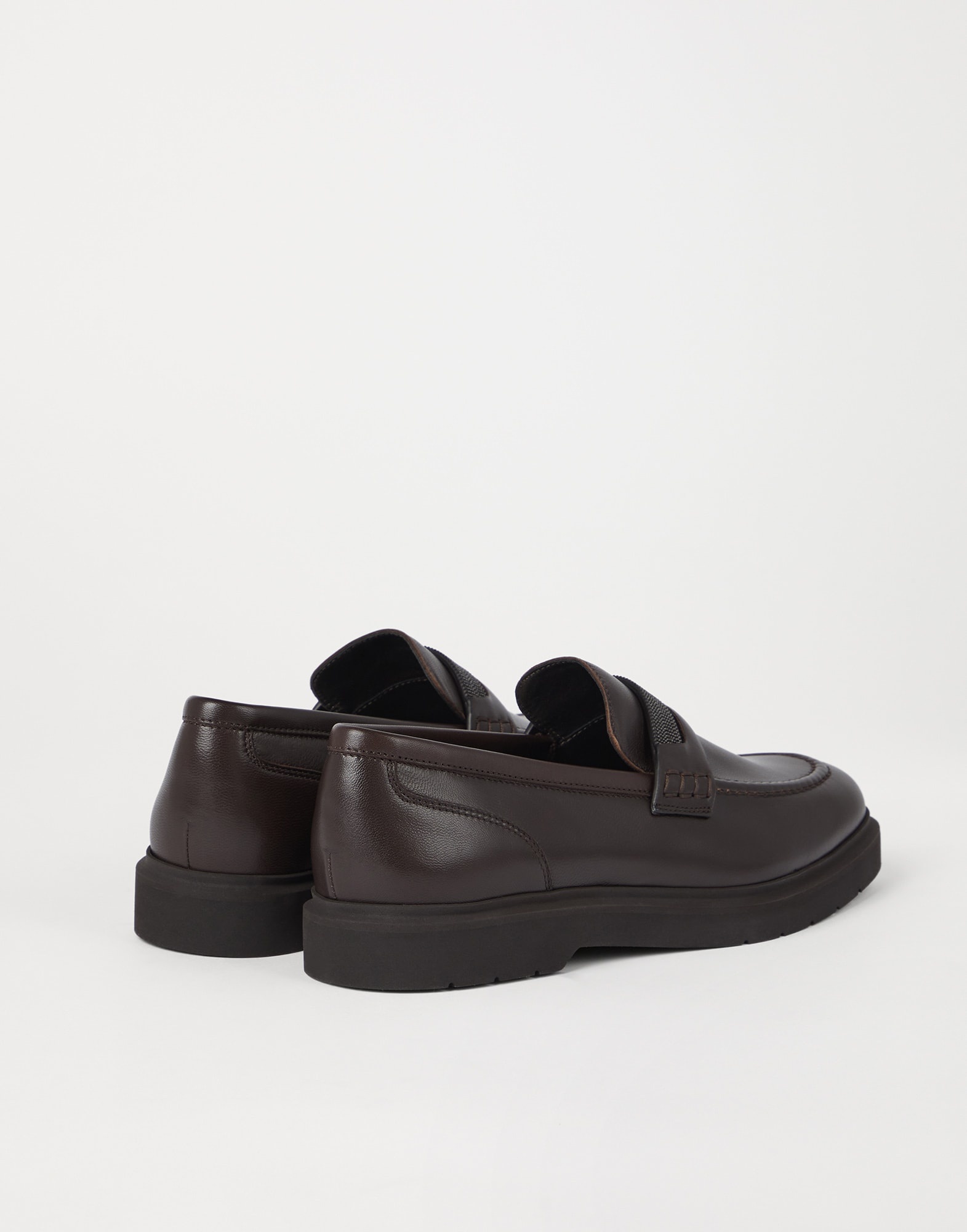 Soft nappa leather penny loafers with precious insert - 2