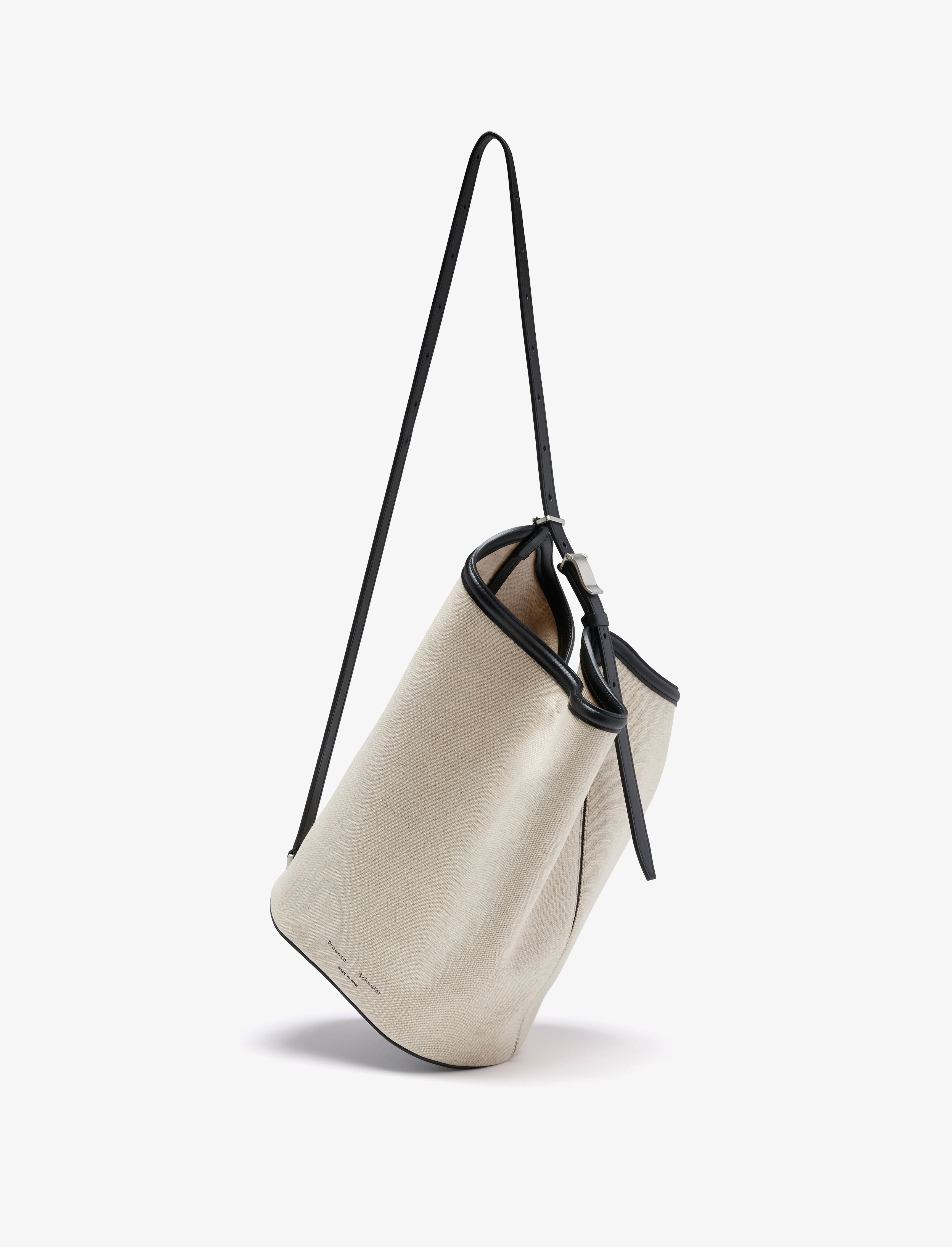 Brant Bucket Bag in Natural Linen - 5