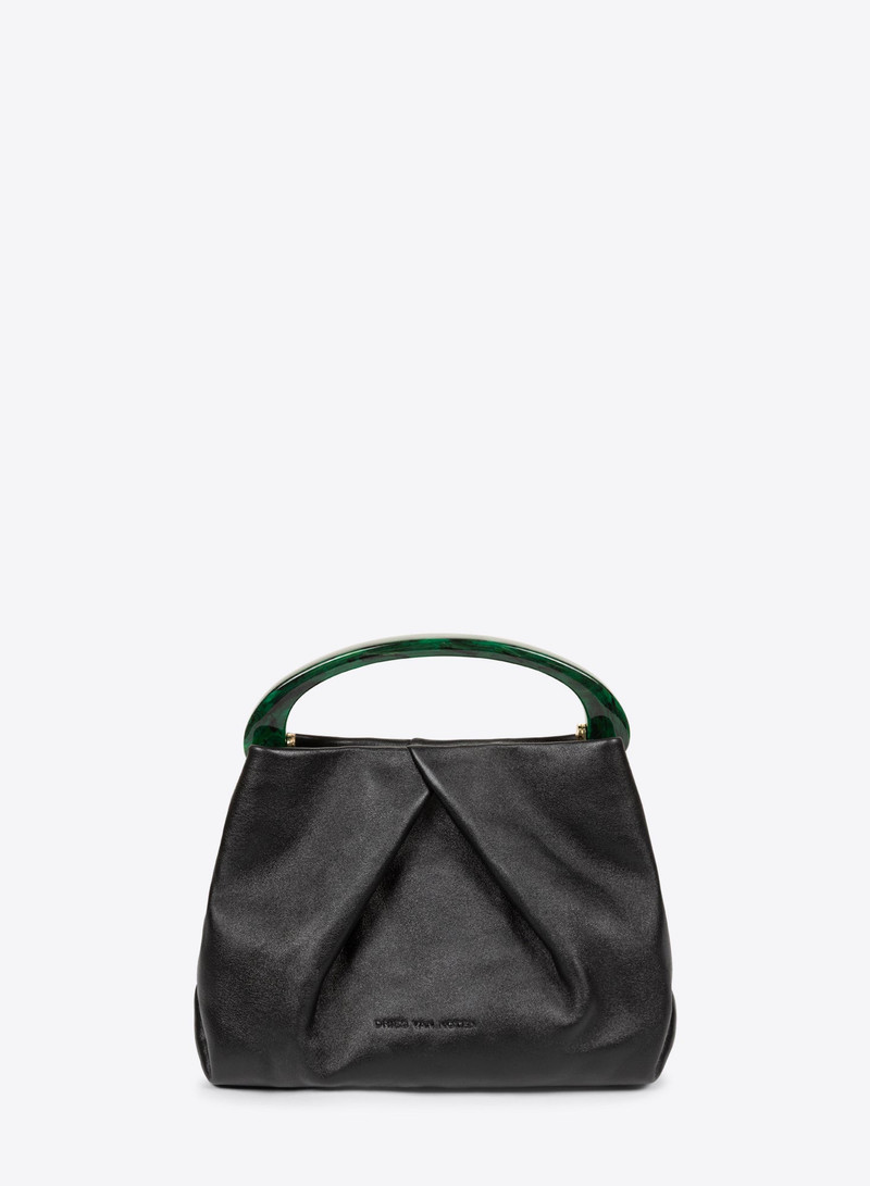 SMALL PLEATED LEATHER BAG 4