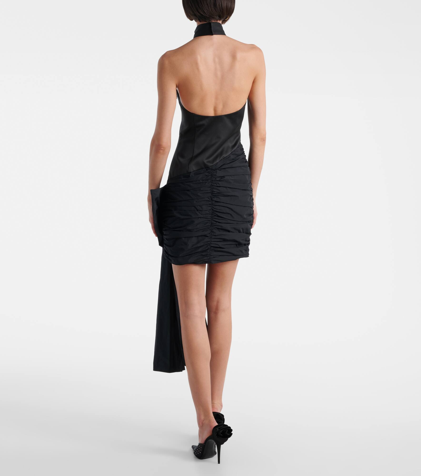 Bow-detail satin minidress - 3