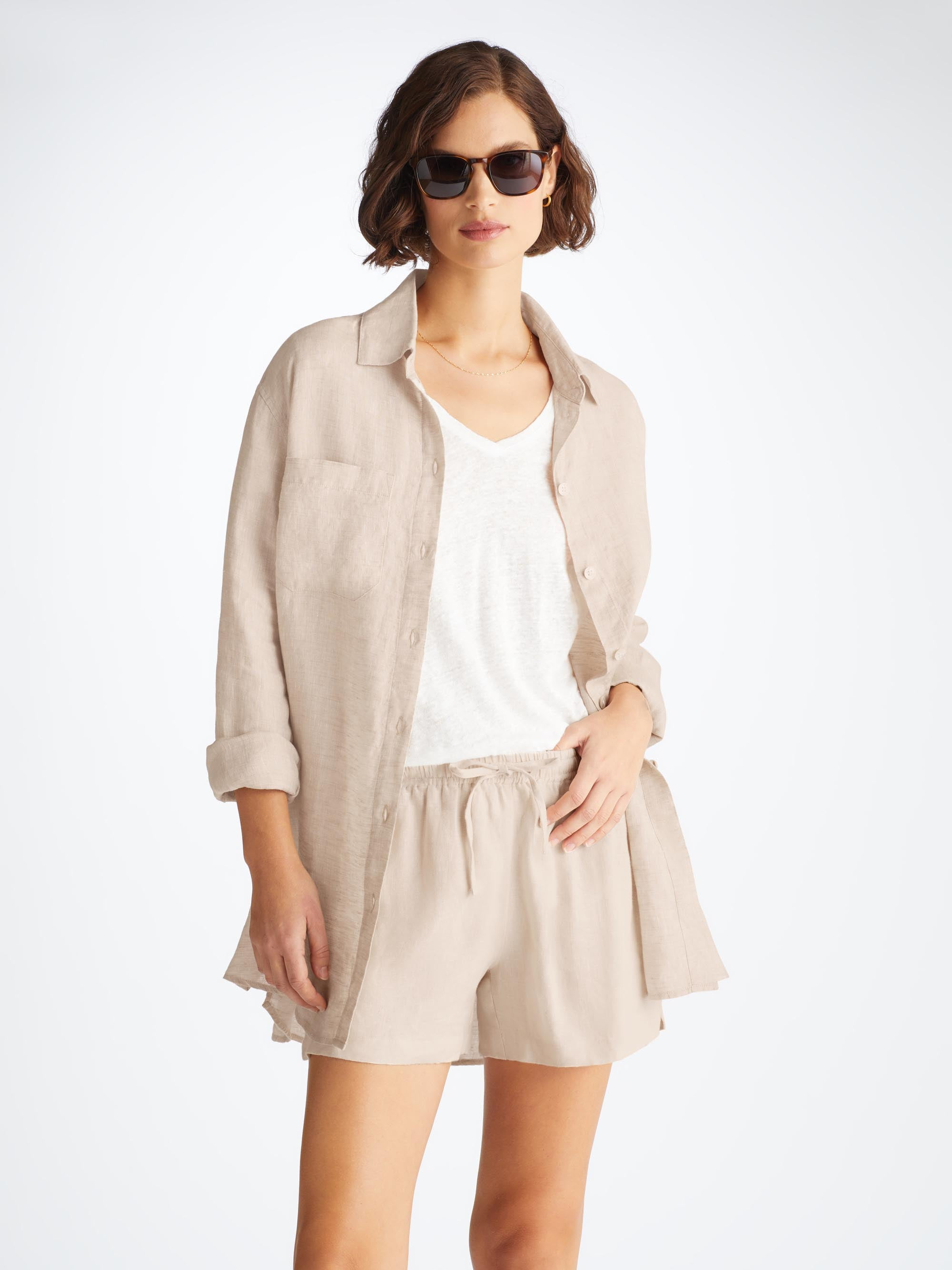 Women's Shirt Sicily Linen Sand - 5