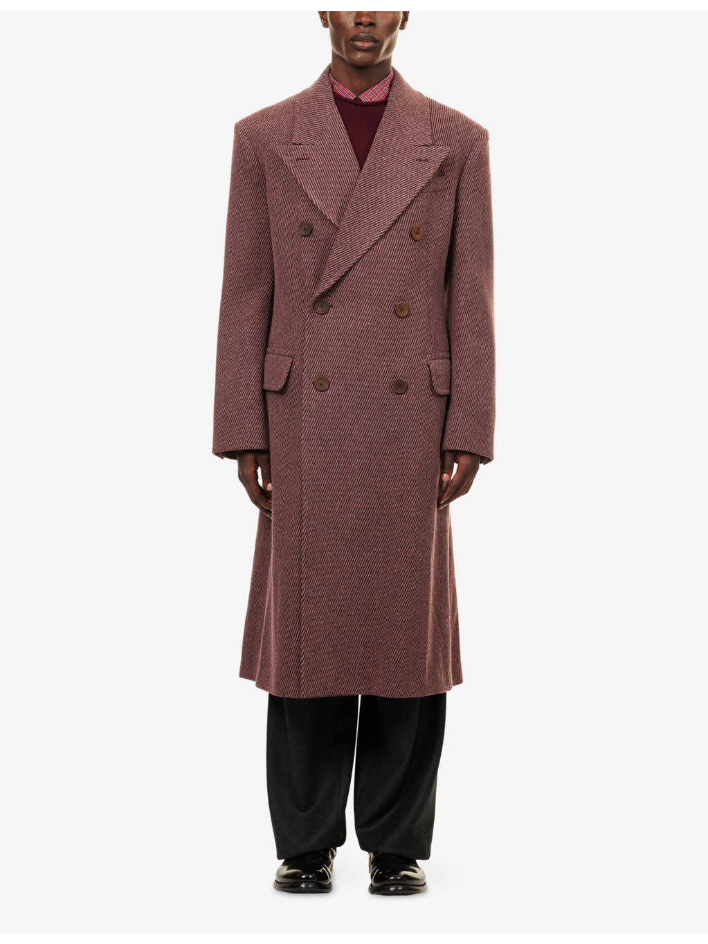 Winston Double-Breasted Wool Coat - 3