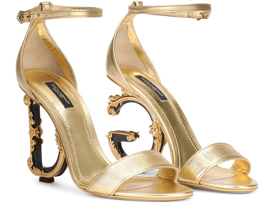 Nappa mordore sandals with baroque DG detail - 2