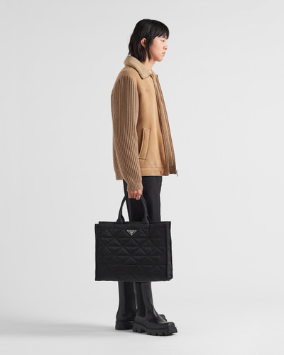 Prada Re-Nylon shopping bag with topstitching outlook