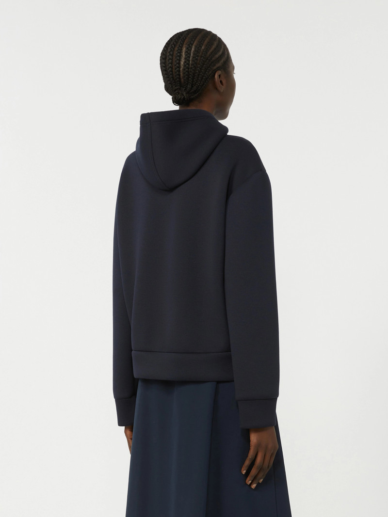 EDITO Padded, hooded jacket in water-repellent canvas and jersey - NAVY 4