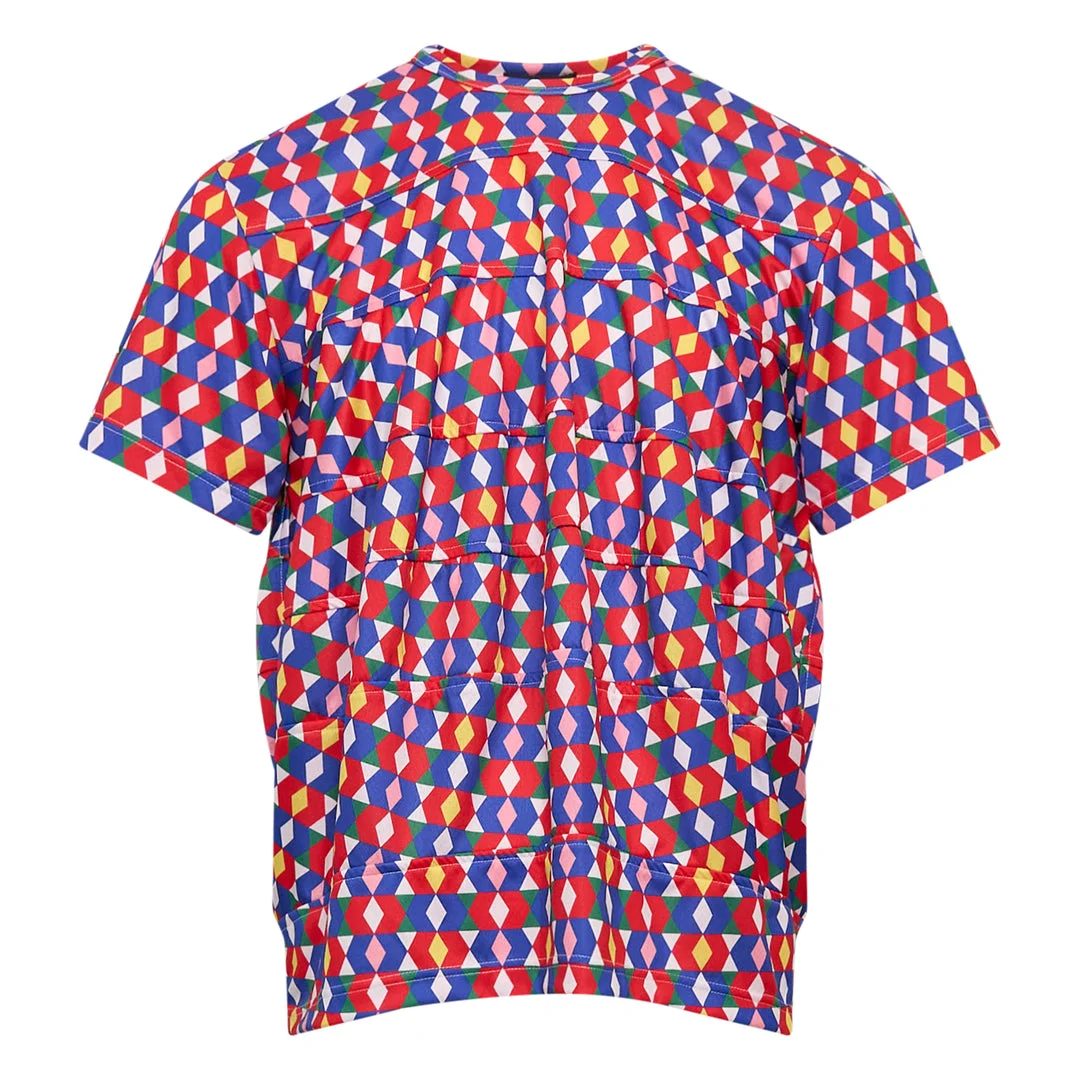 Multi-Colour Mesh Printed Top - 1
