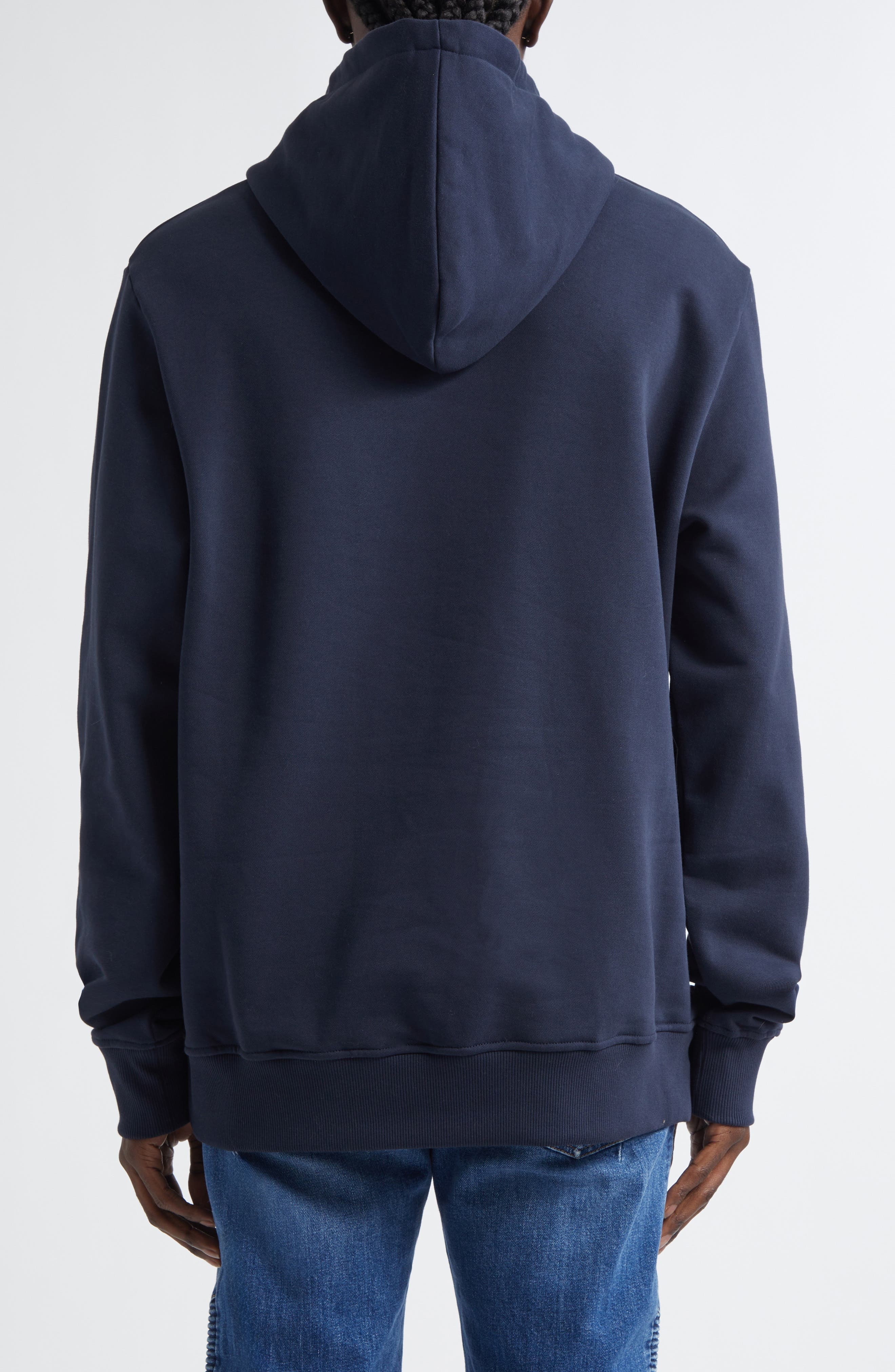 Balmain Gel Logo Hoodie in Navy/Multi at Nordstrom - 2