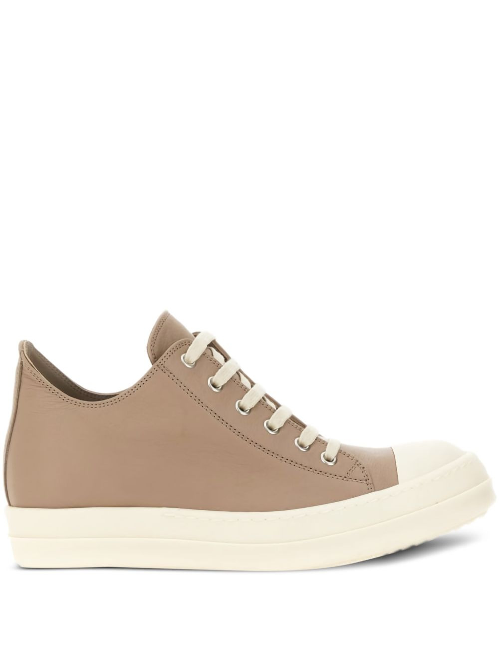 leather lace-up trainers - 1