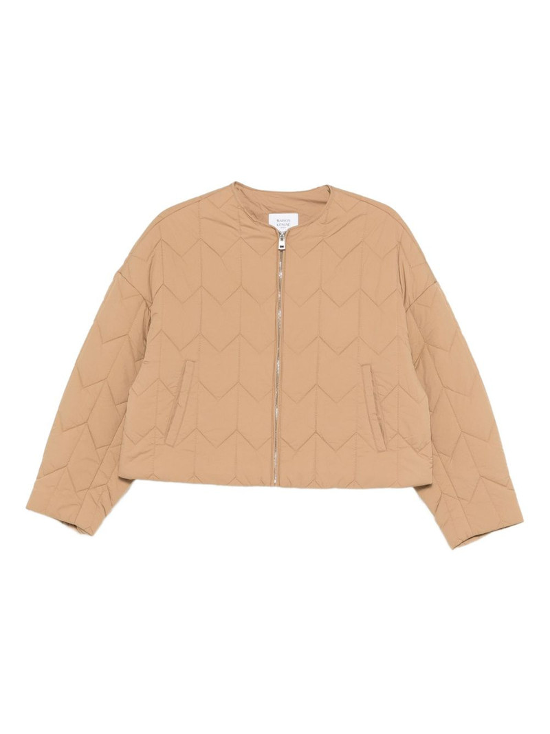 quilted zip-up bomber jacket 1