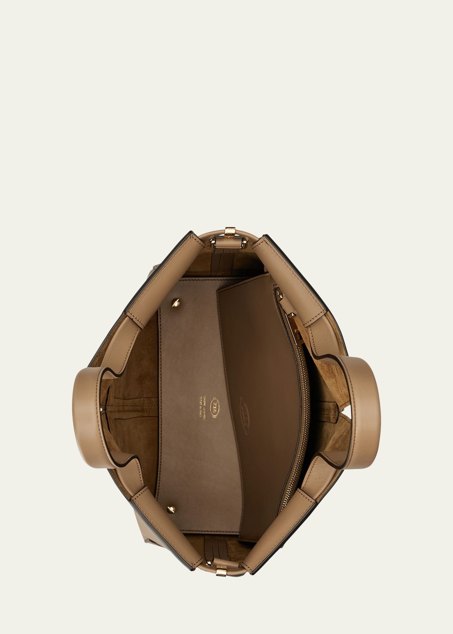 Small North-South Leather Tote Bag - 2