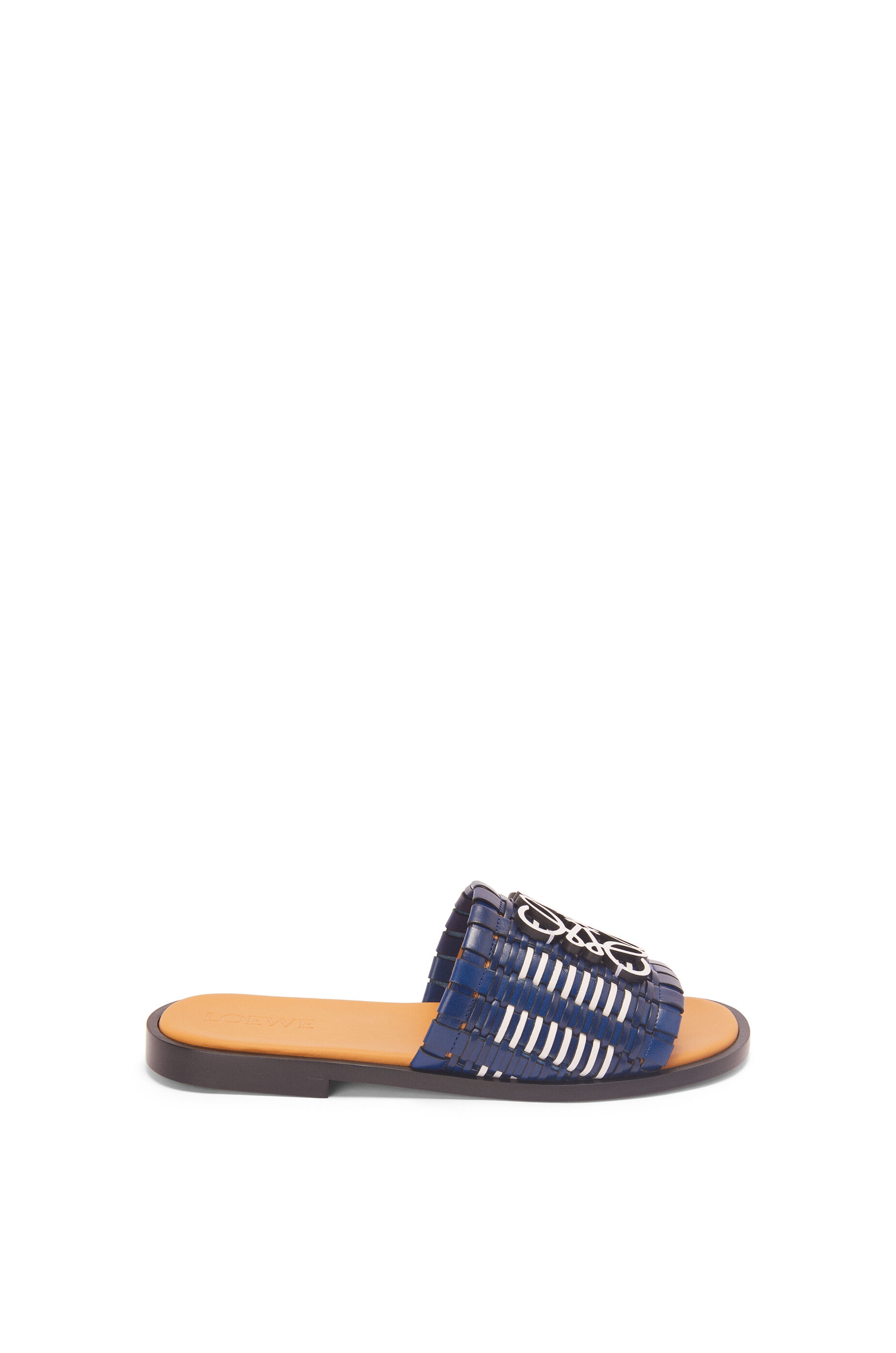 Anagram woven slide in calfskin - 1
