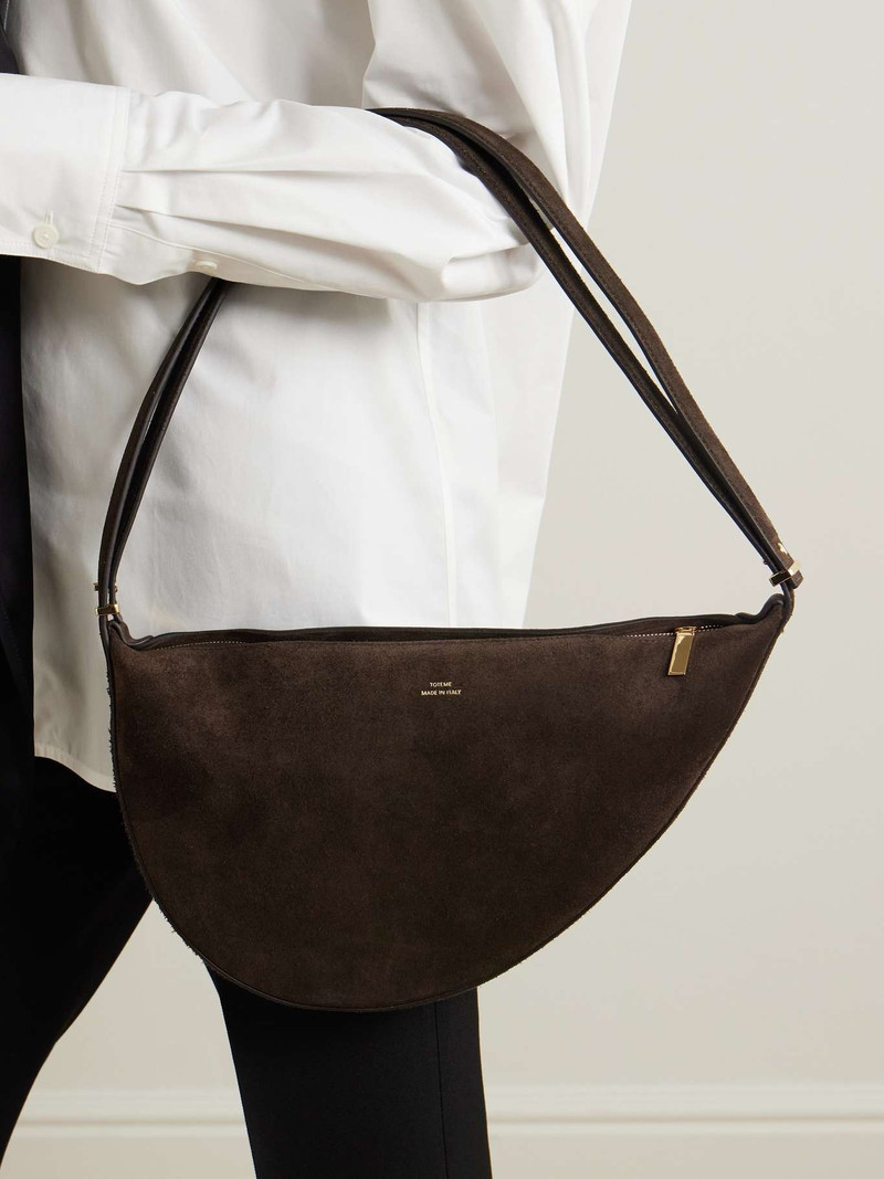 Totême Suede shoulder bag Brown outlook