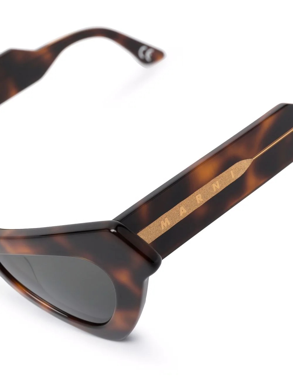 tortoiseshell-effect cat-eye sunglasses - 3