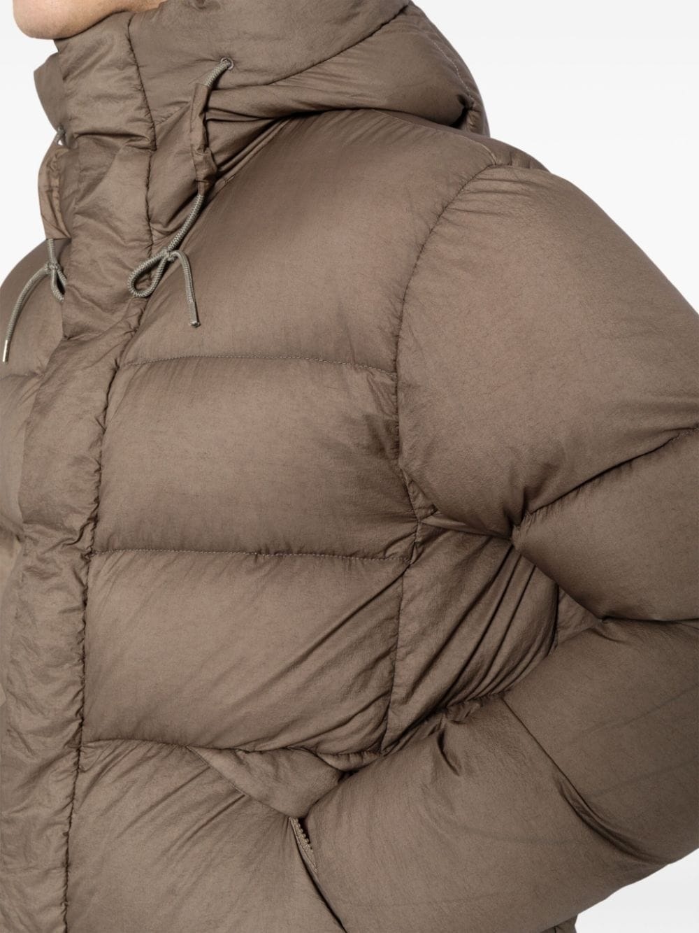 high-neck hooded puffer jacket - 5