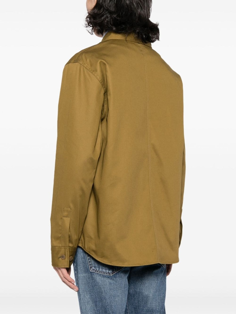 logo-embroidered cotton shirt 4