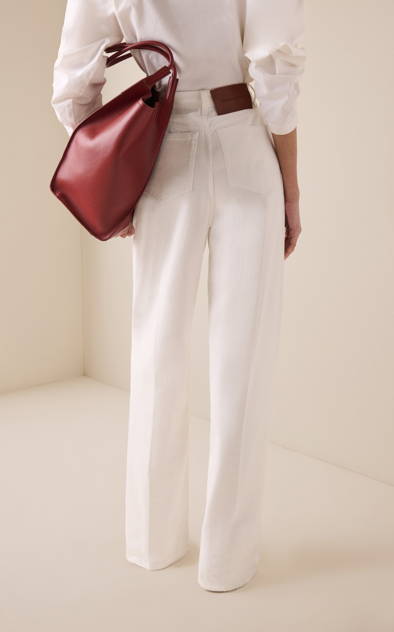 Rigid High Rise Straight Leg Jeans white - 4