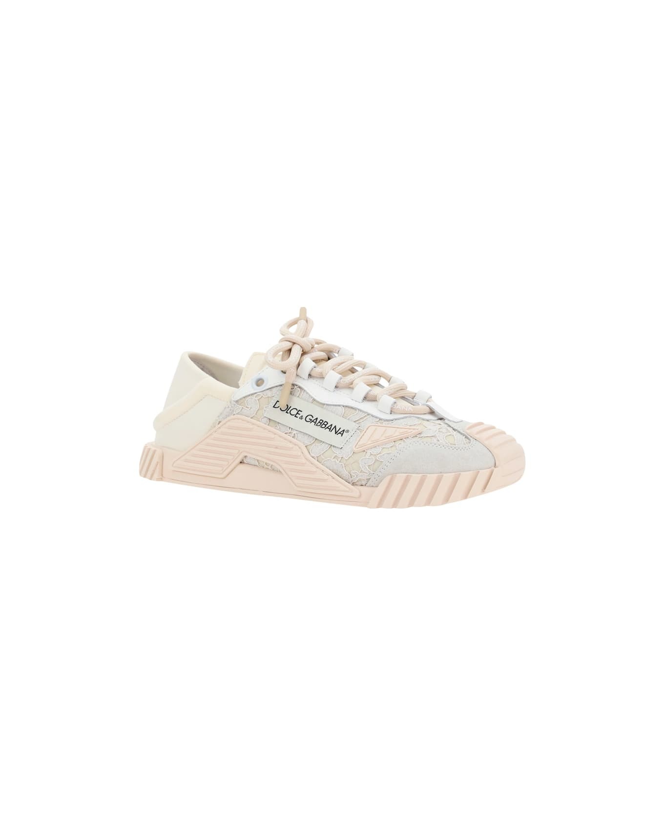Leather And Lace Sneakers - 2