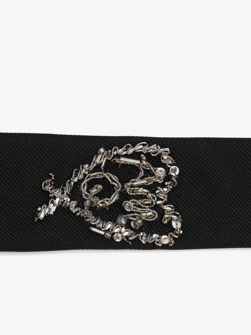 Men's Silk Tree Graffiti Tie in Black - 3