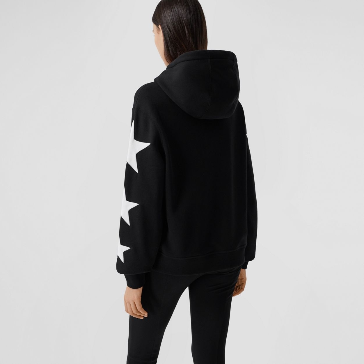 Star Motif Cotton Oversized Hoodie - 4