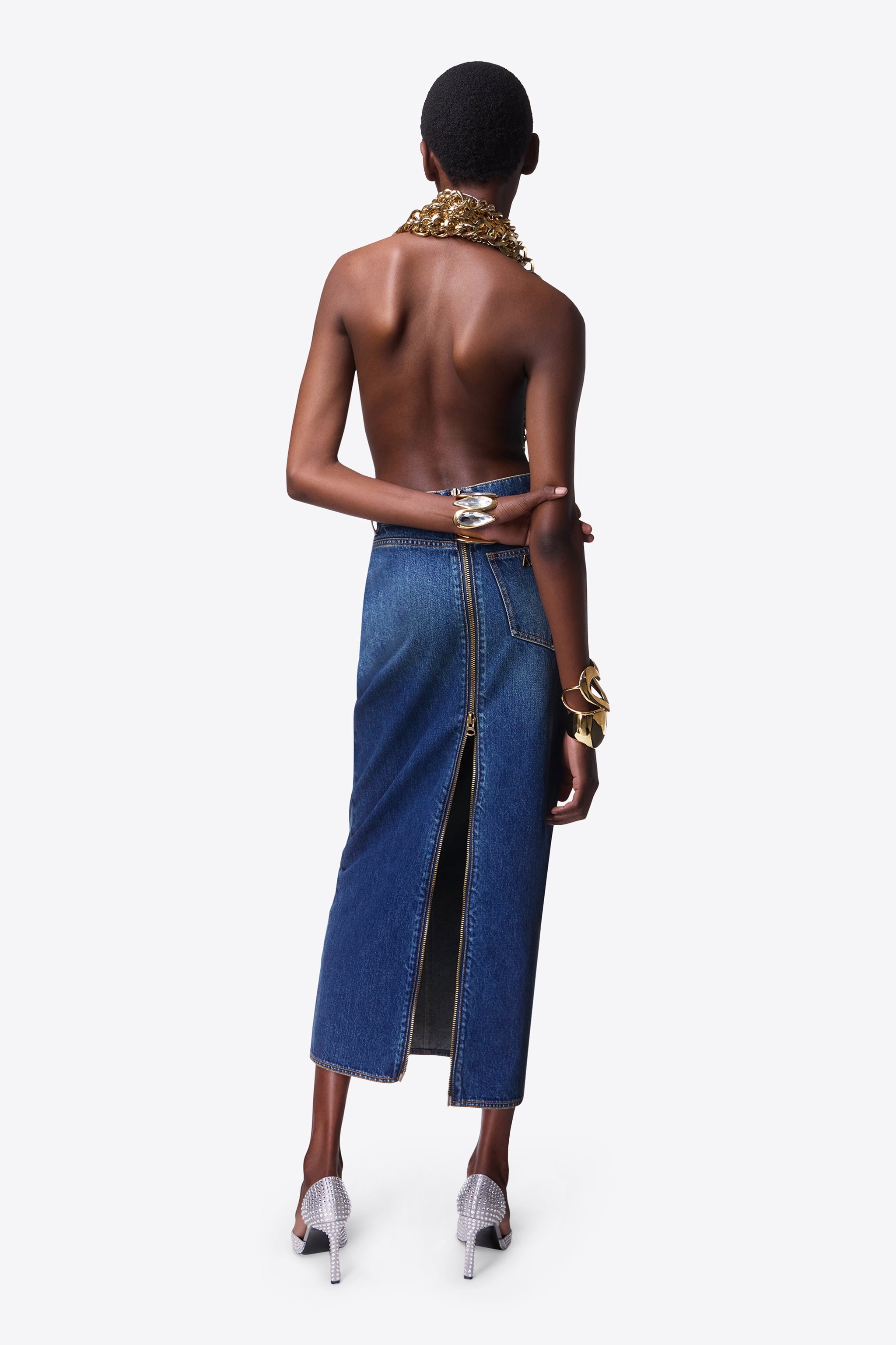 ZIP SLIT MIDI SKIRT - 6