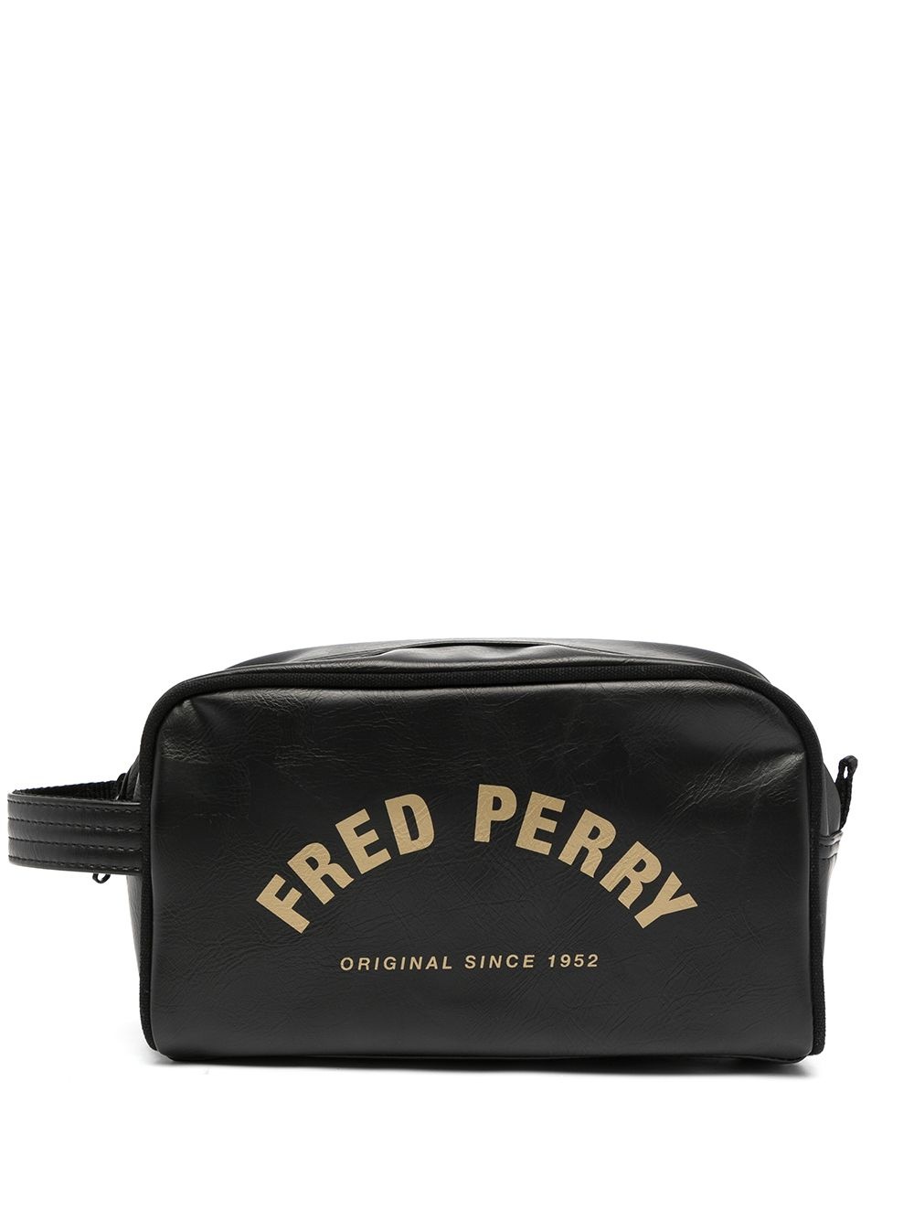 logo print wash bag - 1