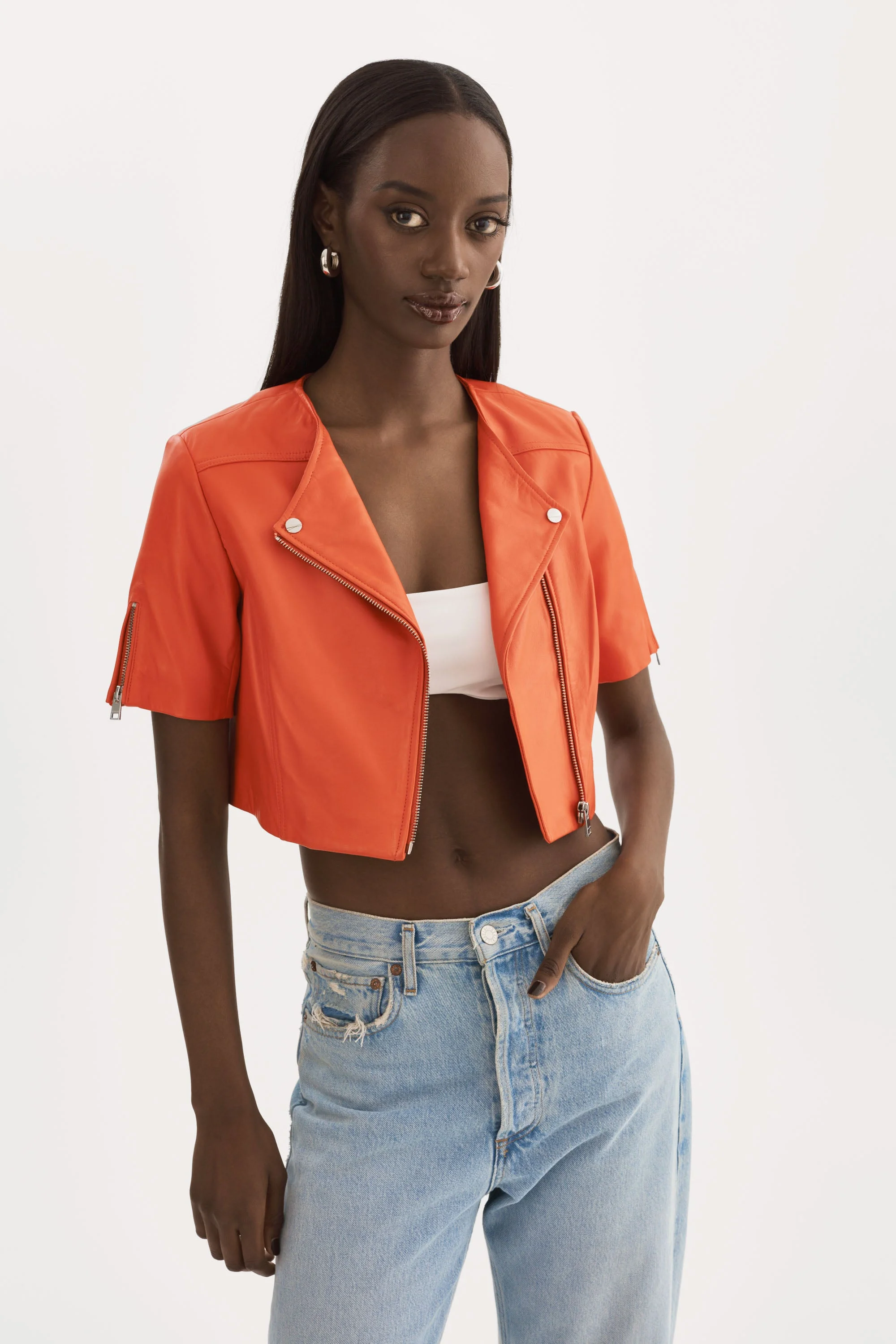 KIRSI | Cropped Biker Jacket - 1
