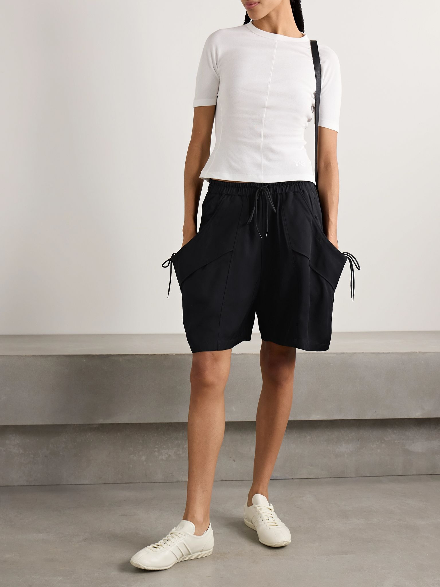 + Y-3 twill shorts Black - 2