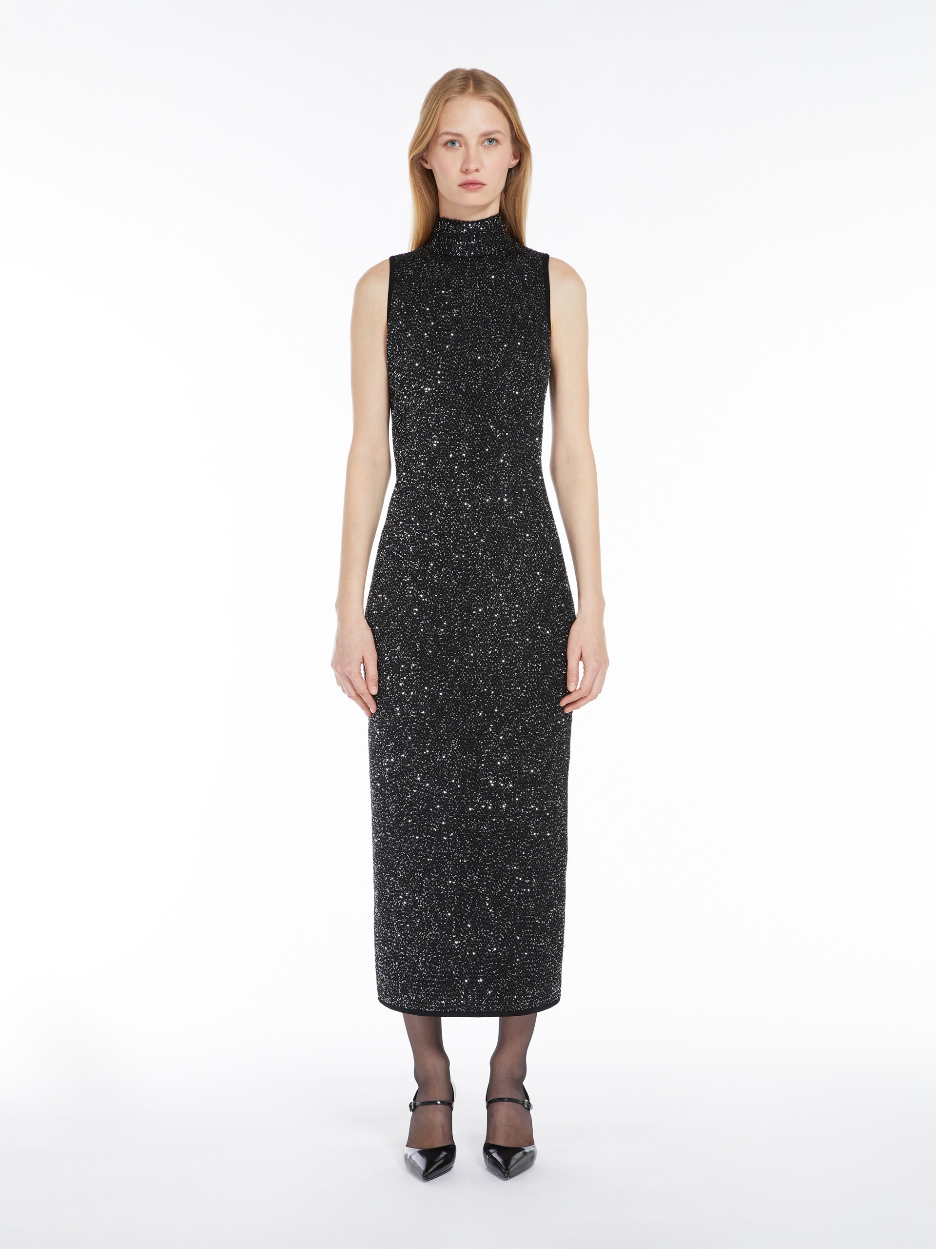 BERLINA Long, viscose-yarn sequin dress - 3