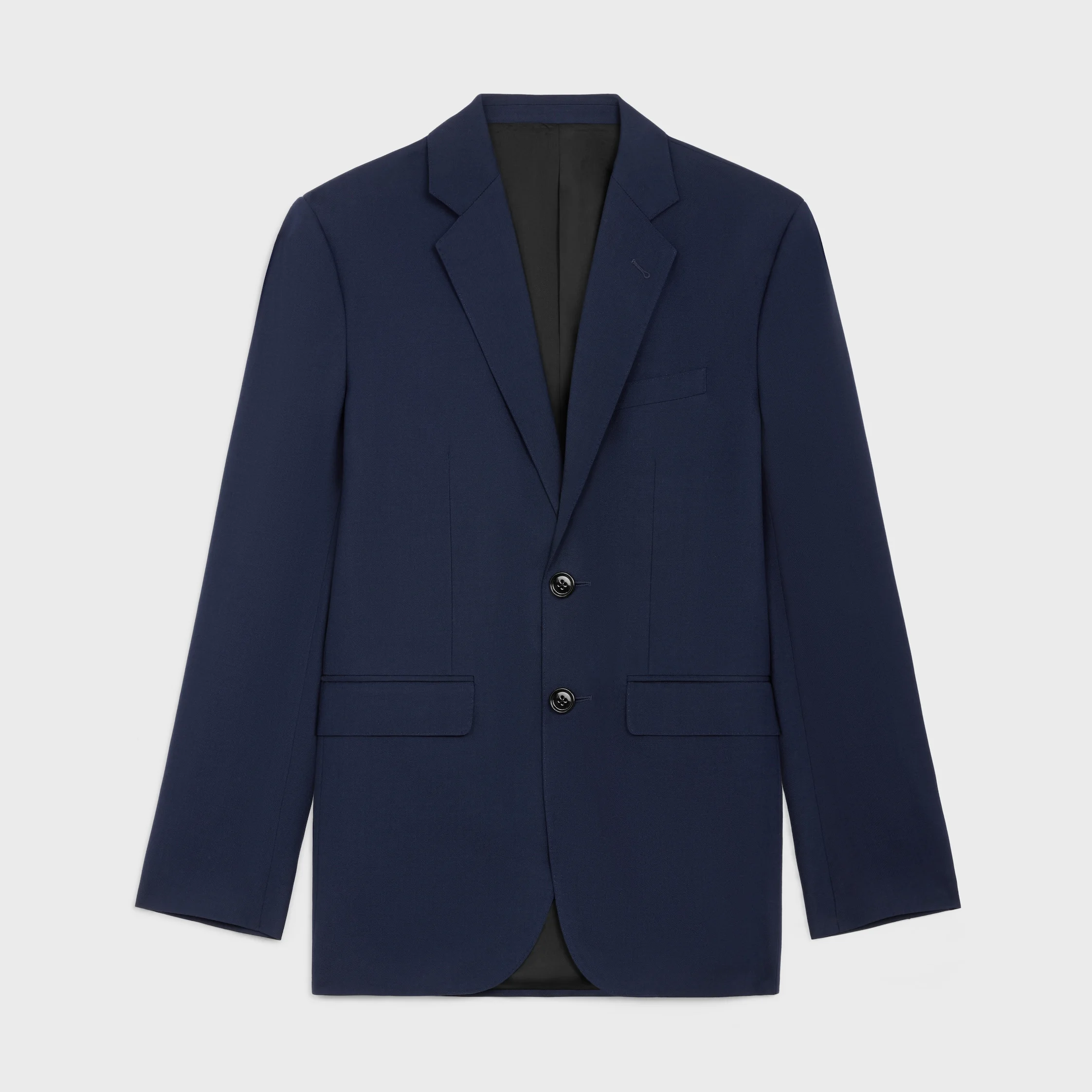 classic jacket in wool gabardine - 1