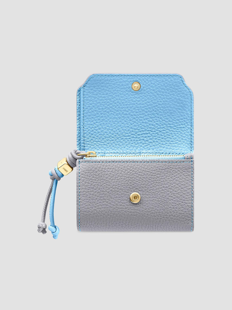 Women's Leather Trifold Wallet - Dove Sky 4