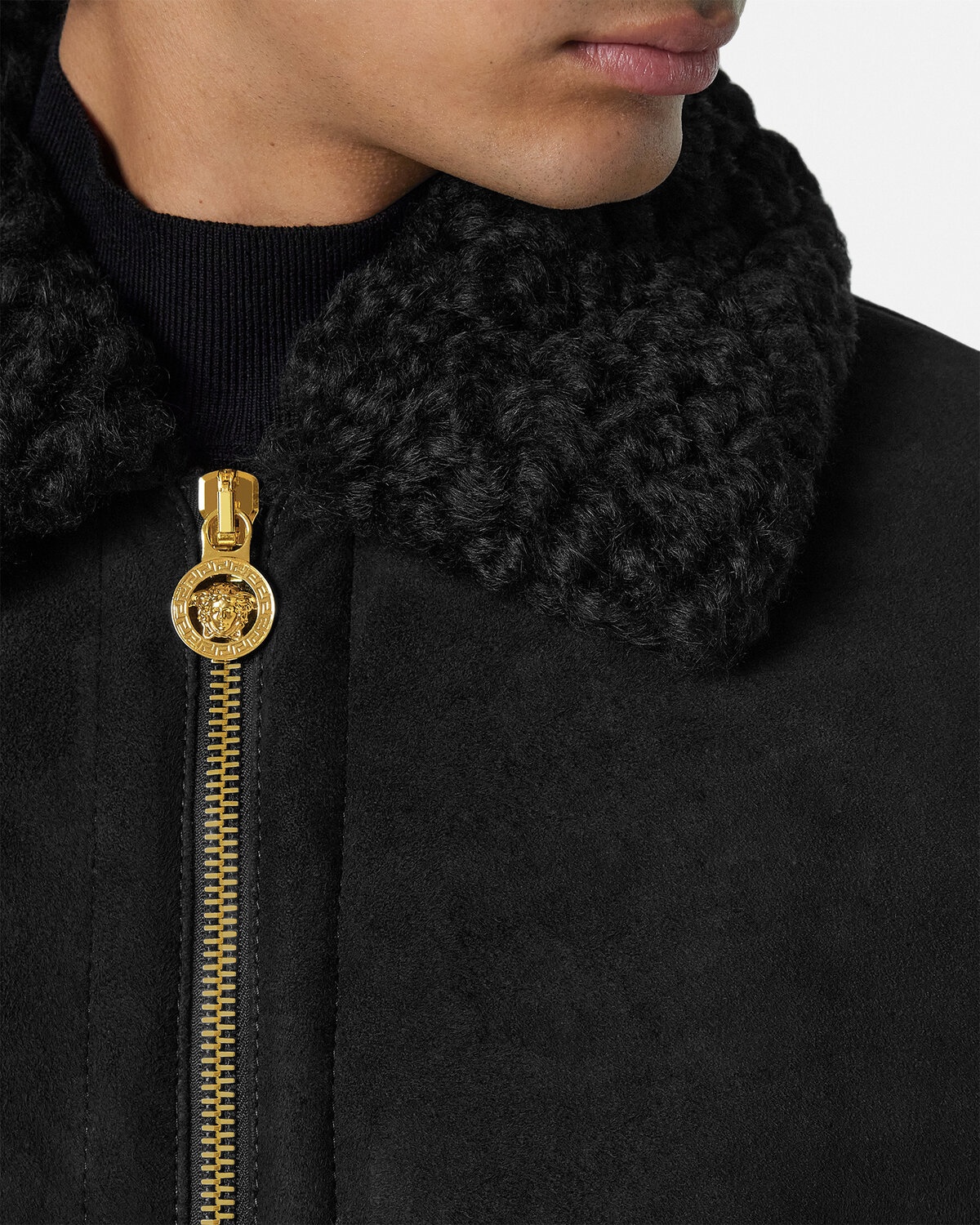 Suede Shearling Blouson Jacket - 3