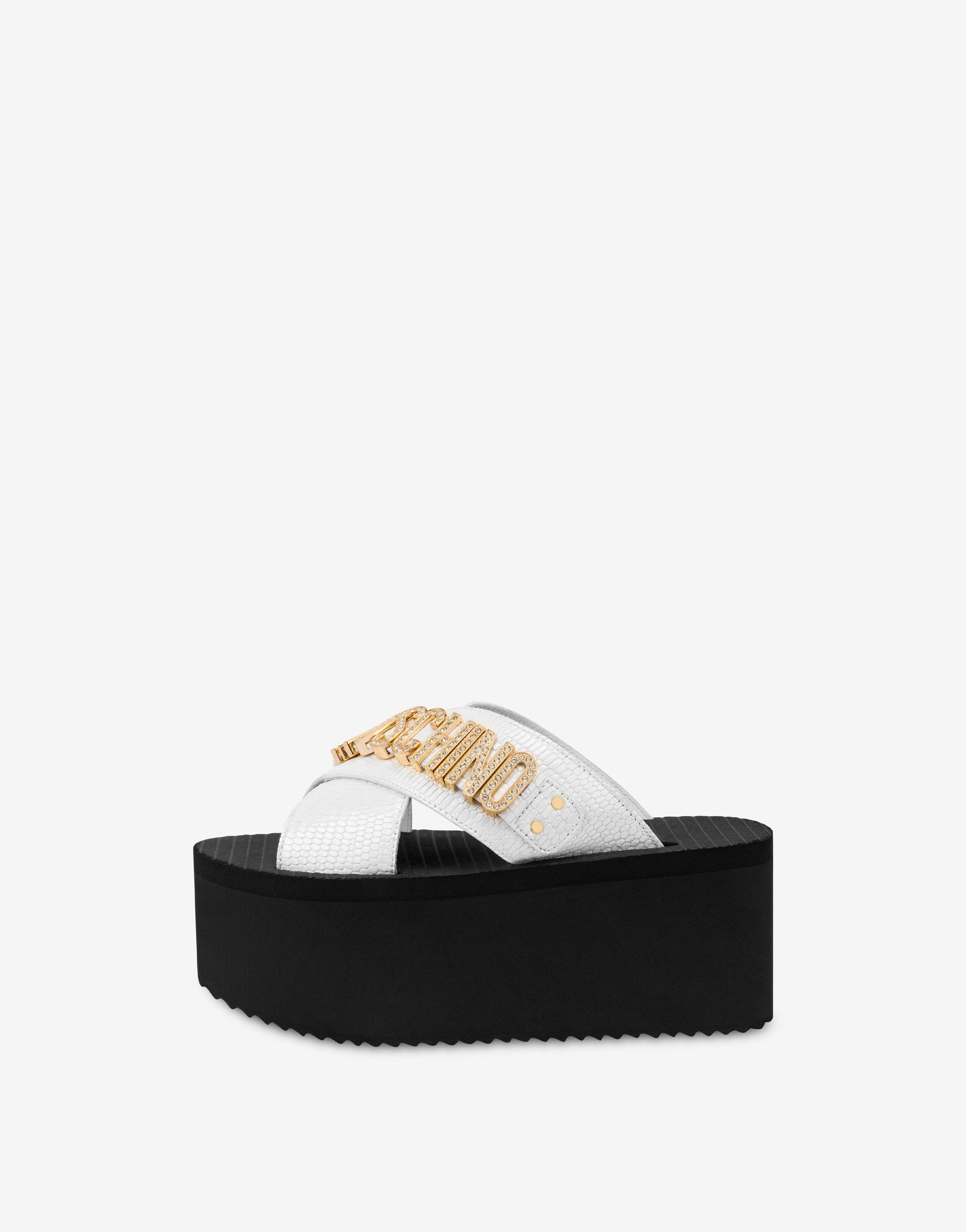 JEWEL LOGO WEDGE SANDALS - 2