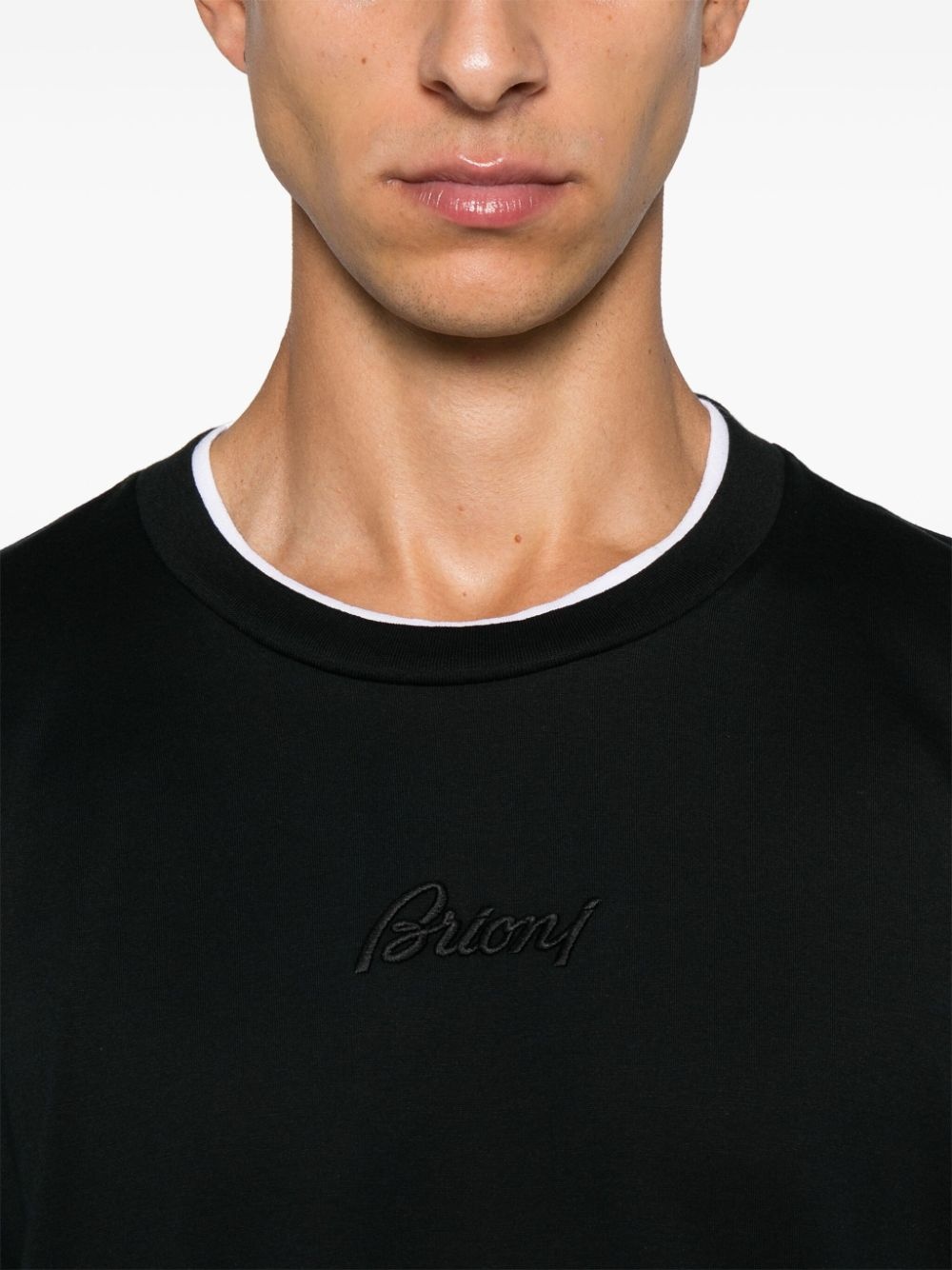logo-embroidered T-shirt - 4