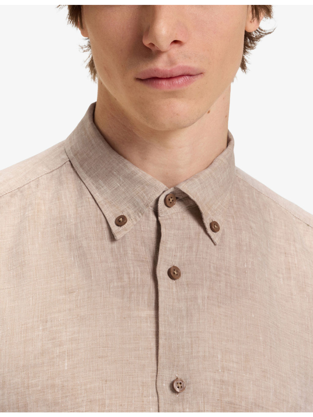Regular-Fit Long-Sleeve Linen Shirt - 5