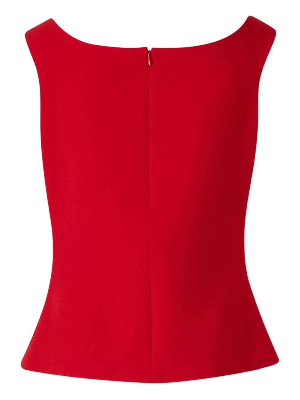 rose-detail wool-blend top - 2