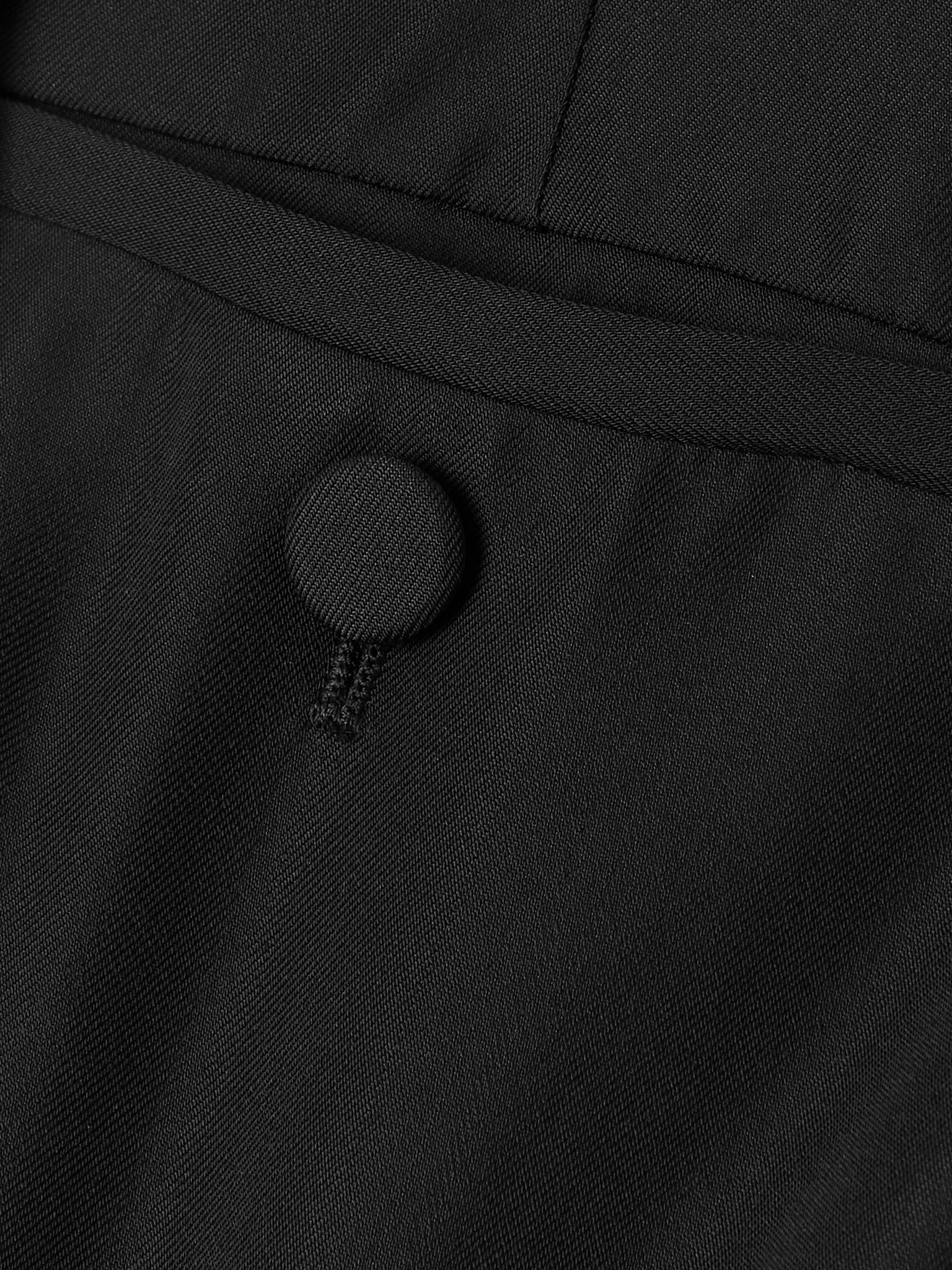 Wool and mohair-blend tapered pants Black - 4