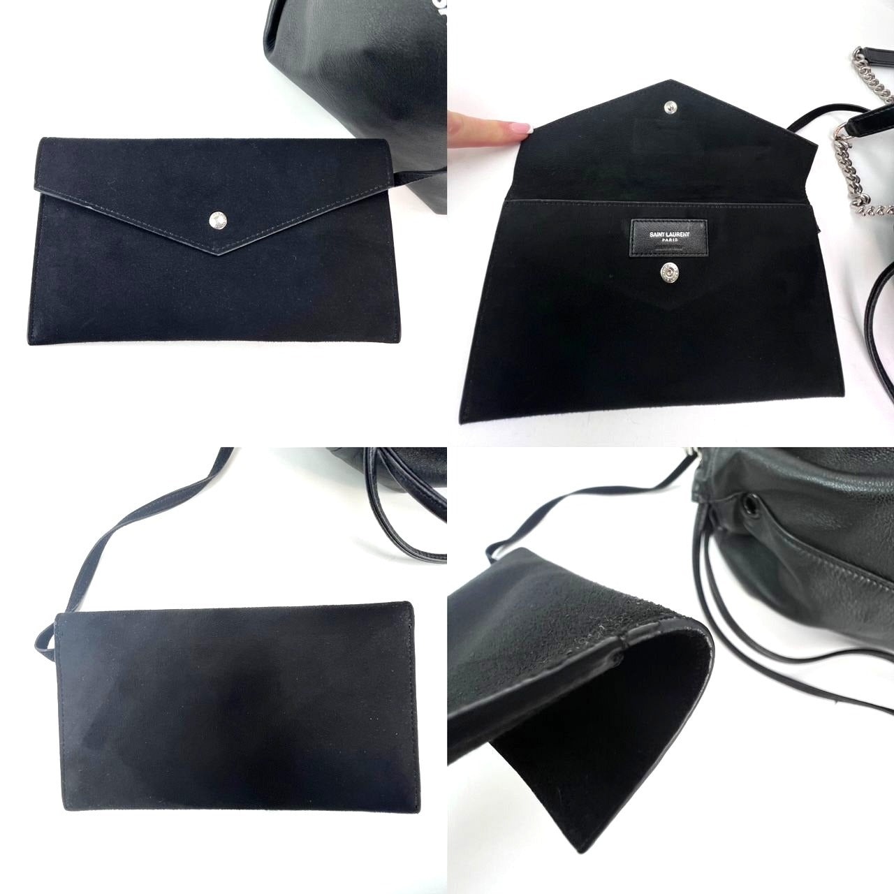 Saint Laurent Lambskin Teddy Drawstring Sac Bucket Bag - 6