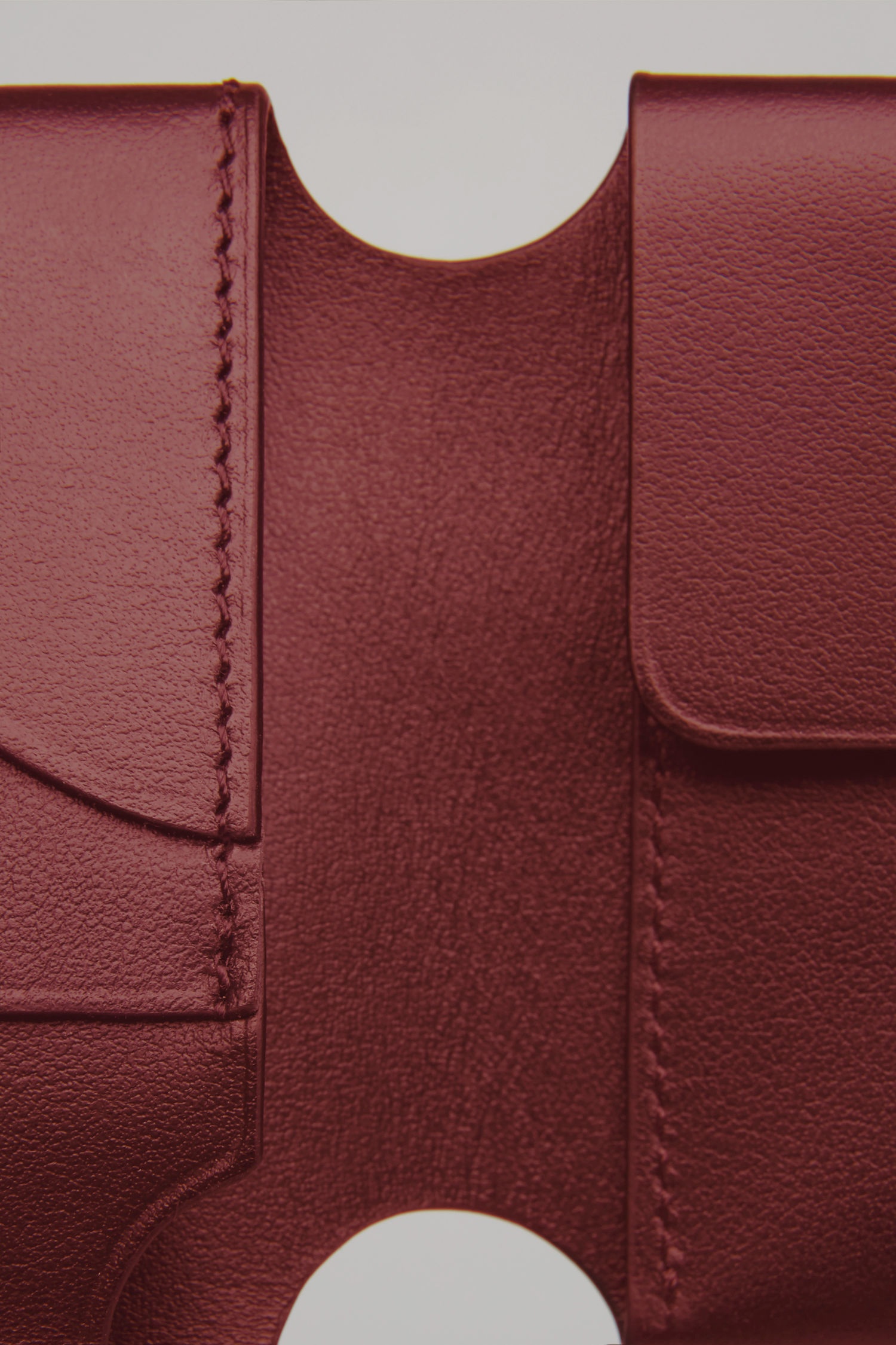 Trifold card wallet burgundy - 5