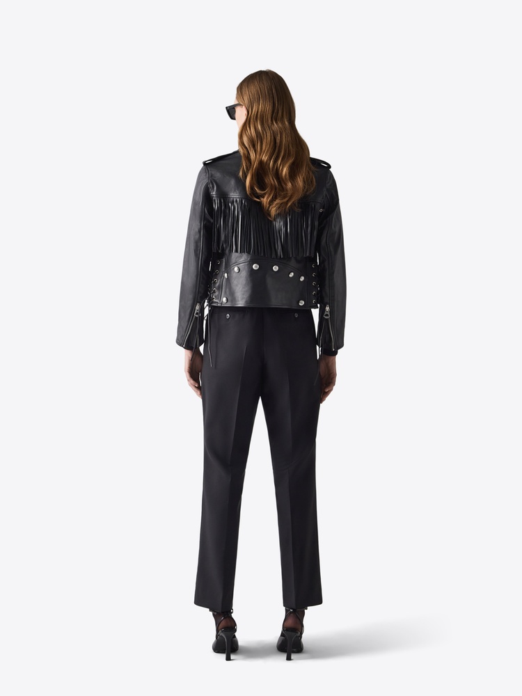 LEATHER JACKET 18 FRINGE BLACK - 3