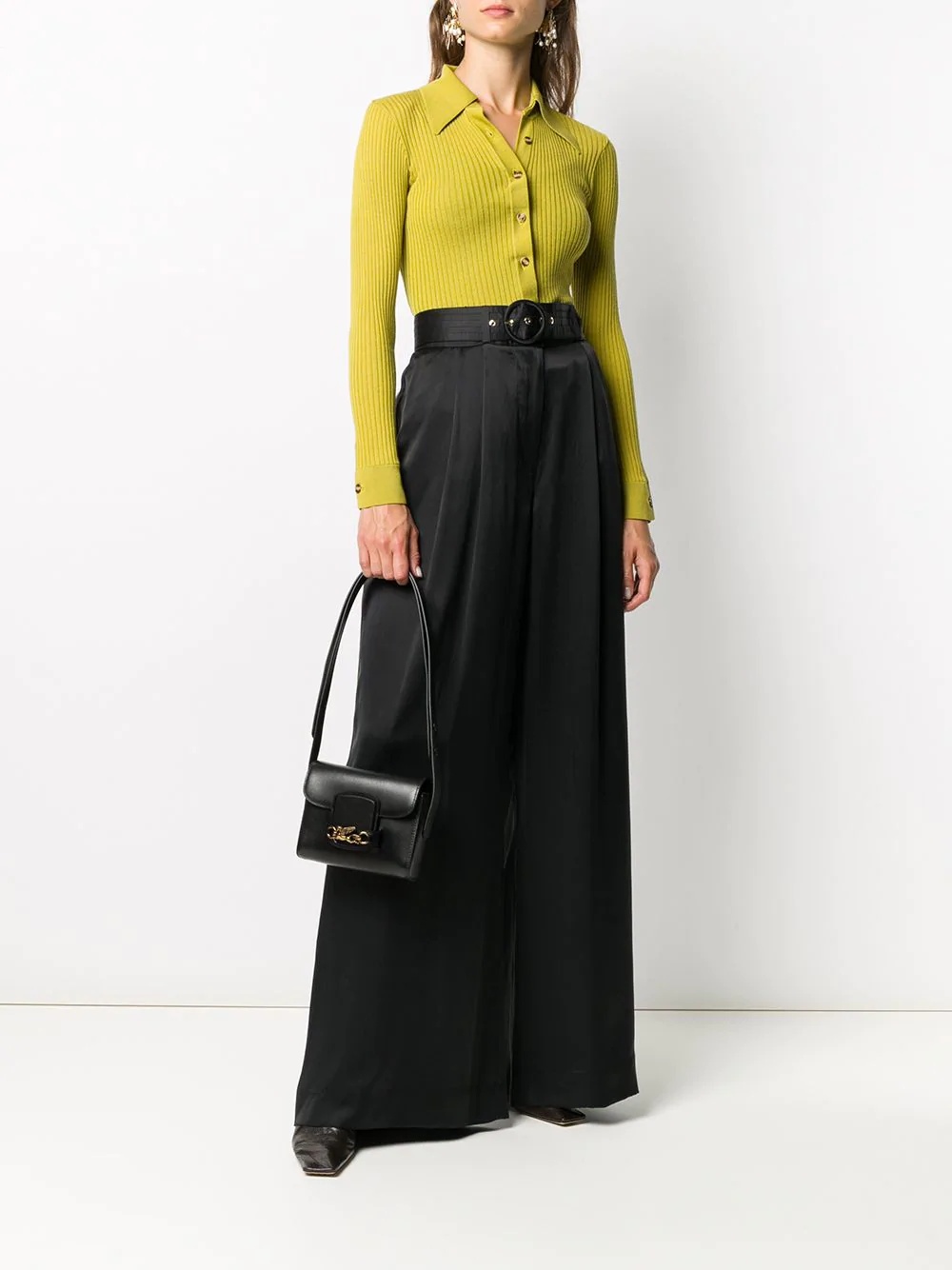 belted waist trousers - 2