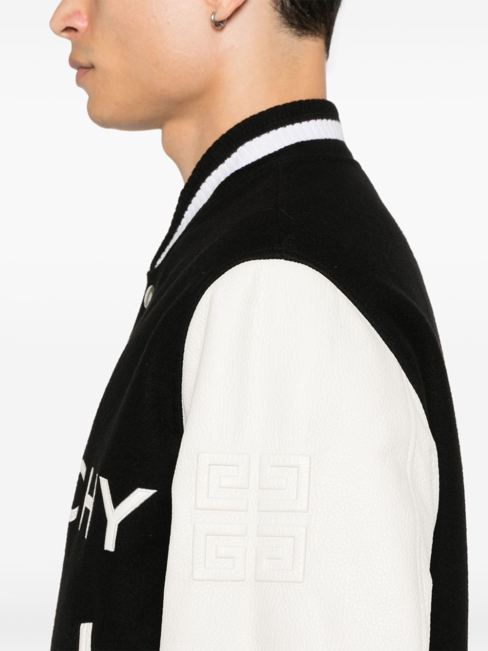 logo-print varsity jacket - 5