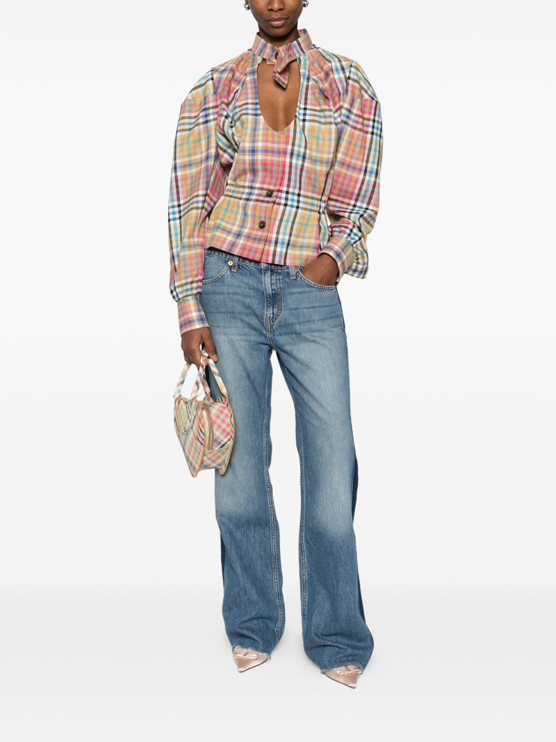 Vivienne Westwood plaid button front top outlook
