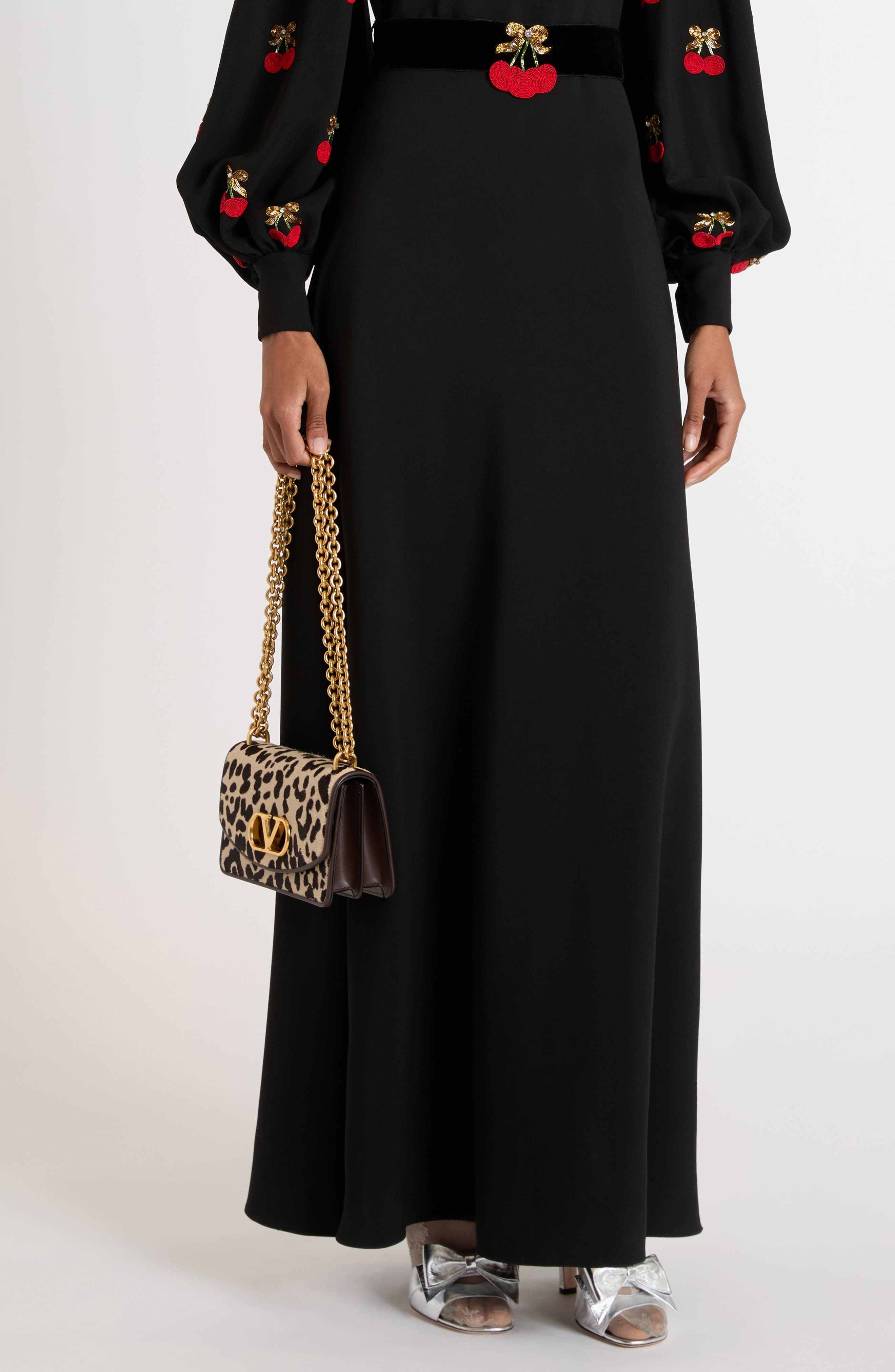Valentino Garavani Small Vain Genuine Calf Hair Shoulder Bag in Naturale Testa Di Moro at Nordstrom - 8